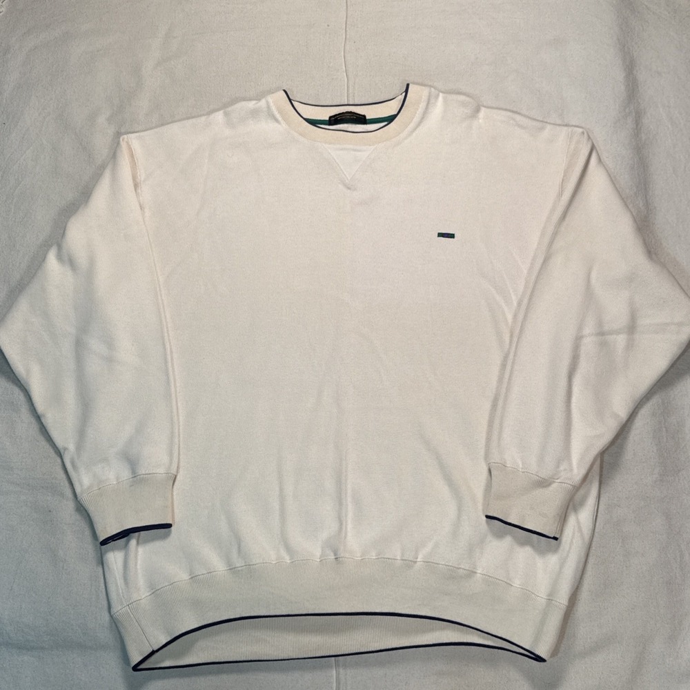 Vintage 90s Colours by Alexander Julian Mens XXL Knit Pullover Sweater Beige